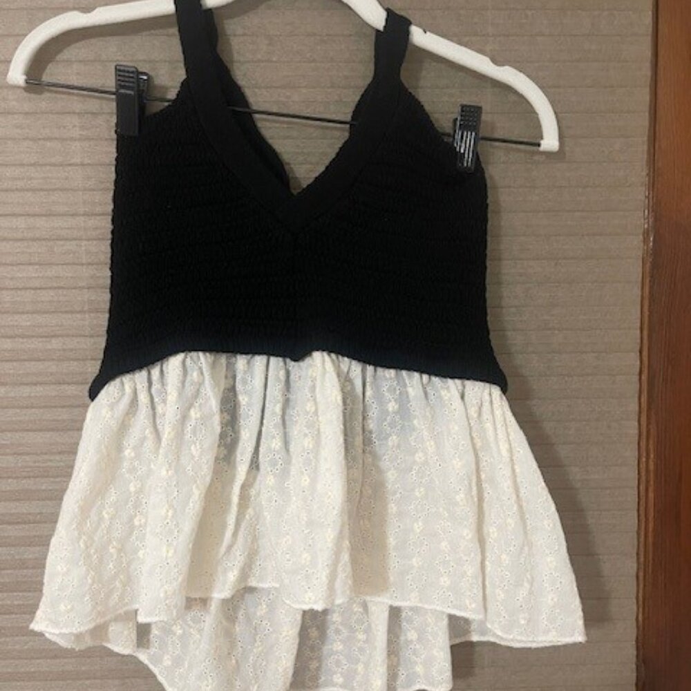 Boutique Flowy Halter Top- Ties Around the Neck